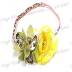 Two Kindl Flowers Braided Elastic Headnad