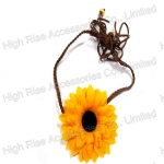 Sunflower Braided Band With Tail