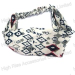 Colored Rhombus Checks Pattern Headband