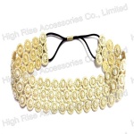 Round Pattern Wide Lace Elastic Headband