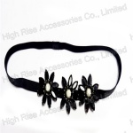 Big Beaded Flower Elastic Headband