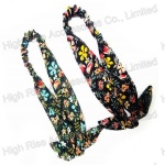 Colorful Flowers Pattern Headband With Bow