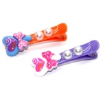 Poly Heart With Bow Hair Clip Duck Cip for Kids