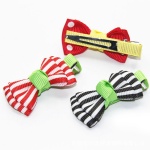 Stripes Grosgrain Bow Hair Clip Duck Clip For Kids