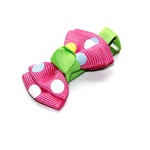 Polka Dots Grosgrain Bow Hair Clip For Kids