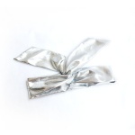 Silver Glitter Fabric Wire Headband