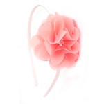 Big Pink Chiffon Flower Alice Band For Kids