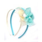 Mesh Bow With Chiffon Bow Alice Band for Kids