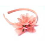 Chiffon Flower With Rose Bud Alice Band
