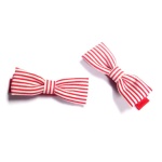 Stripes Grosgrain Bow Hair Clip Duck Clip For Kids