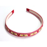 Woven Hearts And Flowers Pattern Alice Band