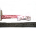 Dotted Grosgrain Bow Lace Headband For Baby
