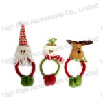 Christmas crocheted Santa Snowman and Reindeer Headband,  Party Headband, Ear Cuff