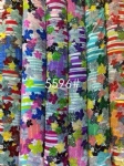 Flowers Strips Pattern Fabric