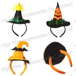 Halloween Pumpkin Spider and Bat Witch Hat Headband, Party Headband