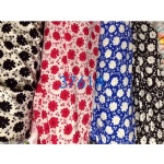 Colored Flowers Pattern Fabric Suit For AW