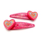 Poly Heart Hair Clip Snap Clip