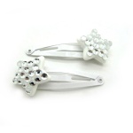 Crystal Poly Star Hair Clip Snap Clip