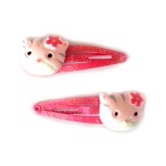 Poly Kitty Hair Clip Snap Clip