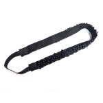Black Beads Pearl Elastic Headband