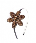 Golden Beaded Flower Alice Band