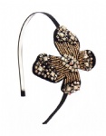 Colored Beaded Butterfly Alice Band