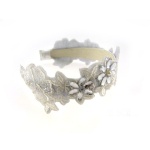 Crystal Flowers Lace Embroidery Alice Band