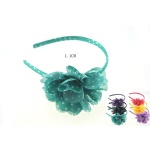 Dotted Chiffon Flower Alice Band