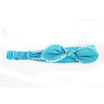 Polka Dots Fabric Bow Elastic Headband