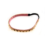 Square Studs Leather Elastic Headband