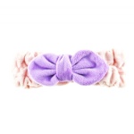 Flannelette Bow Elastic Headband For Winter