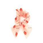 Red Lip Pattern Bow Scrunchies