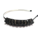 Black Stone Rectangle Ornamenet Alice Band