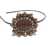Stone And Beaded Flower Alice Band