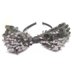 Large Sequin Mesh Bow Alice Band