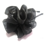 Black Tulle Flower Alice Band