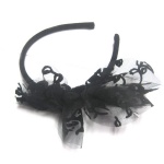 Black Lace Bow Alice Band