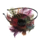 Feather Colored Cap Alice Band