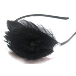 Black Feather Fascinator Alice Band