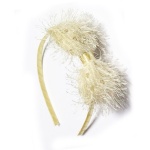 Cream Fringe Bow Alice Band