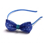 Glitter Pattern Mesh Bow Alice Band