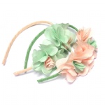 Pink Flowers With Green Pistil Alice Band