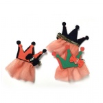 Crown With Mesh Fringe Hair Clip For Kids