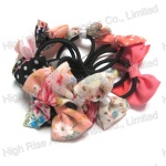 Chiffon Bows Hair Elastic Ponytail Holder