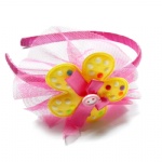 Felt Flower With Mesh Alice Band For Kids