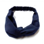 Navy Blue Cotton Fabric Head Wrap