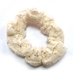 Cream Lace Scrunchies