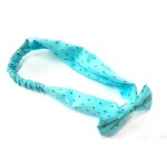 Anchor Pattern Skyblue Headband Headwrap With Bow