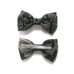 Black Lace Pattern Bow Hair Clip Alligator Clip