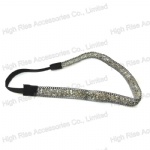 Chain Edge Crystals on Soft PVC Elastic Headband